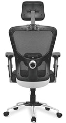 Kuber Industries Ergonomic Office Chair Back Part Replacement | High Back Mesh Rolling Chair Spare Parts with Headrest & Backrest Lumbar Support | Ideal for Study/Gaming/Computer Chair | Black