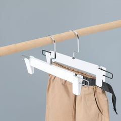 Kuber IndustriesRecycled Plastic Cloth Hanger Set of 20 with Chromed Plated Steel Hook (White)