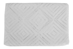 Heart Home Argyle Printed Cotton 4 Seater Center Table Cover,40"x60" (White)-44HH025