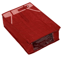 Kuber Industries Pant/Trouser Cum Clothes Organizer with Clear Window- Pack of 2 (Maroon)-HS_38_KUBMART21202