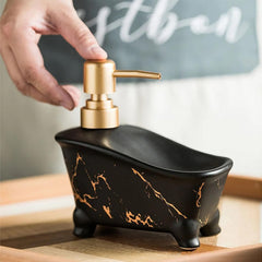 Kuber Industries Liquid Soap Dispenser | Handwash Soap Dispenser | Soap Dispenser for Wash Basin | Shampoo Dispenser Bottle | Bathroom Dispenser Bottle | 350 ML | Black
