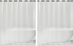 Kuber Industries 0.20mm 3D Stain Resistant, No Odor Clear Waterproof PVC AC Shower Curtain with Eyelets,7 Feet- Pack of 2 (Transparent)-HS_38_KUBMART21303