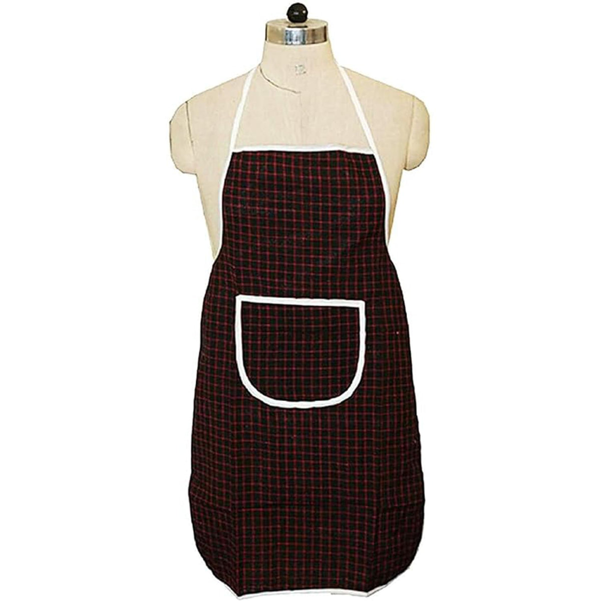 Kuber Industries Cotton Kitchen Apron with Front Pocket Set - Multicolour