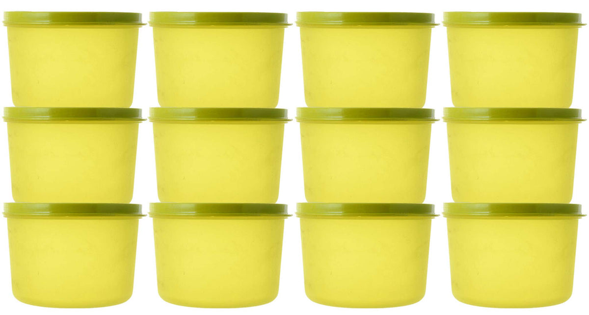 Kuber Industries Plastic 12 Pieces Kitchen Storage Spice Containers, Fridge Container, Food Utility Box, Food Storage Containers Jars 200 Ml (Green) - CTLTC43836