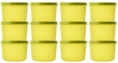 Kuber Industries Plastic 12 Pieces Kitchen Storage Spice Containers, Fridge Container, Food Utility Box, Food Storage Containers Jars 200 Ml (Green) - CTLTC43836