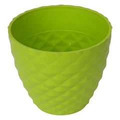 Heart Home Flower Pot | Flower Planter Pots for Indoor | Flower Pots for Outdoor | Pot for Garden & Balcony Flowering | Flower Plants Pot | Diamond Flower Pot | 6 Inch | Pack of 2 | Green
