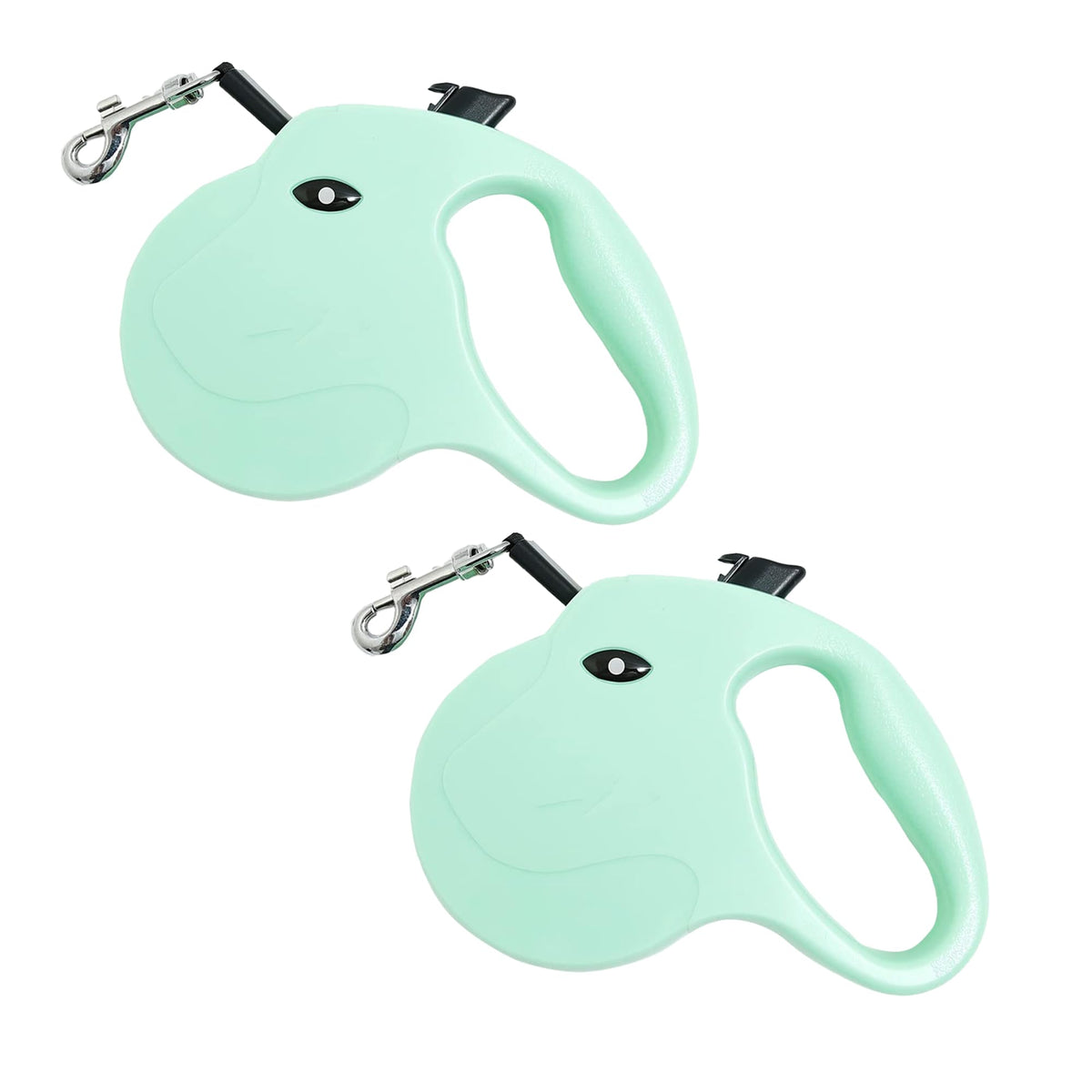 Kuber Industries Retractable Dog Leash|One Button Break with Safety Lock|Automatic & Non-Slip Handle|WINDOG-1092|Soft Padded Handle for Comfort Grip|Pet Training & Walking Accessory|Green (Pack of 2)