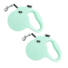 Kuber Industries Retractable Dog Leash|One Button Break with Safety Lock|Automatic & Non-Slip Handle|WINDOG-1092|Soft Padded Handle for Comfort Grip|Pet Training & Walking Accessory|Green (Pack of 2)
