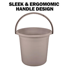 Kuber Industries Bucket | Plastic Bucket for Bathroom | Strong Bathroom Bucket | Bucket for Bathing | Water Storage Bucket | Bathroom Bucket | Plain Bucket | 18 LTR | Brown