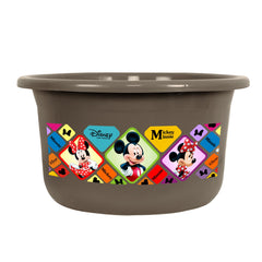 Heart Home Disney Check Bath Tub | Versatile Utility Gaint Tub | Plastic Bath Tub for Baby | Clothes Washing Tub For Bathroom | Feeding Pan Tub | TUB-25 LTR | Brown