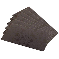 Kuber Industries Circle Design 6 Piece PVC Refrigerator Drawer Mat Set - Brown - CTKTC22365, Standard (CTKTC022365)