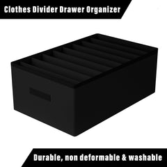 Heart Home Trouser Box | Wardrobe Organizer | Clothes Organizer | Storage Box for Pants-Shirt-Sweaters-Bra Panty-Socks | 9-Grid Closet Organizer | Plain | Large | Black