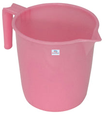 Heart Home 2 Pieces Plastic Bathroom Bucket & Mug Set (Pink)