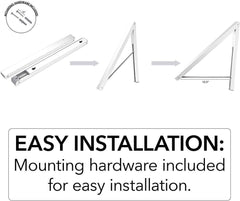 Kuber Industries Pack of 3 Cloth Drying Rack | Wall Mounted Drying Rack | Drying Rack for Toilets | Rack for Bathrooms | Clothes Rack for Bedrooms | Drilling Installation Rack | EN001 | White