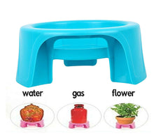 Kuber Industries Plastic Multipurpose Plant Pot Water Pot Gas Cylinder Stand (Green)-CTKTC13990, Standard