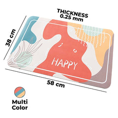Kuber Industries Stylish Bathroom |Machine Washable & Quick Dry|Anti Skid|Multi-Utility Luxury Floor for Living Room,Bedroom,Entrances|38 x 58 cm|Multicolor, Pack of 3