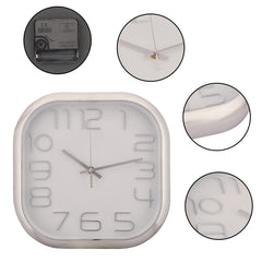 Homestic Wall Clock | Fancy Watch Wall Clocks | Office Wall Clock | Clock for Living Room | Clock for Bedroom | Clock for Hall | Machinery-Quartz | 12 Inch | 2016B-Silver