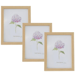 Kuber Industries Photo Frame For Home Décor|Use Horizontal & Vertical|Crystal Clear Glass|Perfect For Home, Office And Shop "16.7x21.8CM"-Pack of 3 (Natural)