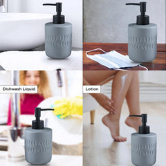 Kuber Industries Liquid Soap Dispenser | Handwash Soap Dispenser | Soap Dispenser for Wash Basin | Shampoo Dispenser Bottle | Bathroom Dispenser Bottle | 250 ML | Gray