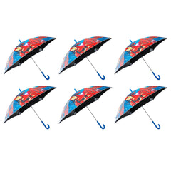 Kuber Industries Marvel Avangers Print Umbrella For Kids|Automatic Umbrella For Rain (Multi) (Pack Of 6)