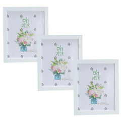 Kuber Industries Photo Frame For Home Décor|Use Horizontal & Vertical|Crystal Clear Glass|Perfect For Home, Office And Shop "21.8x26.9CM"-Pack of 2 (White)