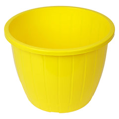 Kuber Industries Flower Pot | Flower Pots for Indoor & Outdoor | Plastic Pot for Gardening | Planter for Flower | Balcony Flower Pot with Drain Holes | Duro Flower Pot | 8 Inch | Pack of 6 | Multi