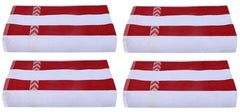 Kuber Industries Cotton 4 Pieces Bath Towel 27" x54 (Red and White), CTKTC13629