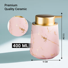 Kuber Industries Liquid Soap Dispenser | Handwash Soap Dispenser | Soap Dispenser for Wash Basin | Shampoo Dispenser Bottle | Bathroom Dispenser Bottle | 6 Piece | Pack of 2 | 400 ml | ZX010PK | Pink