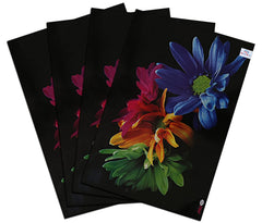 Heart Home Flower Printed PVC Waterproof, Oil Proof, Easy to Clean Placemats Table Mats for Dining, Set of 4 (Multicolour), Standard | Stylish and Functional Dining Table Accessories