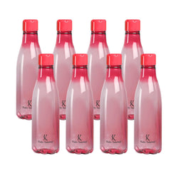 Kuber Industries BPA Free Plastic Water Bottles | Unbreakable, Leak Proof, 100% Food Grade Plastic | for Kids & Adults | Refrigerator Plastic Bottle Set of 4|Pink (Pack of 2)