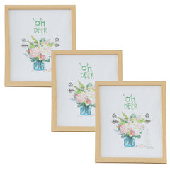 Kuber Industries Photo Frame For Home Décor|Use Horizontal & Vertical|Crystal Clear Glass|Perfect For Home, Office And Shop "21.8x26.9CM"-Pack of 3 (Natural)