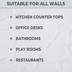 Homestic Soft Wall Sticker for Walls|Quirky Pattern & Self Adhesive Peel Wall Stickers|Easy to Peel, Stick & Remove DIY Wallpaper|Suitable on All Walls|Pack of 5 Sheets,70 cm X 70 cm