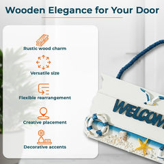 Kuber Industries Door Decor Panel|Wall Hanging Wooden Frame Board-Pack of 4 (White)