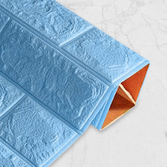 Kuber Industries Foam Brick Pattern 3D Wallpaper for Walls|Soft PE Foam|Easy to Peel, Stick & Remove DIY Wallpaper|Suitable on All Walls|Set of 5 Sheets, 70 cm X 77 cm (Pack of 1)