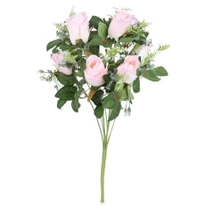 Kuber Industries Artificial Flowers for Home Décor|Natural Looking Indoor Fake Flowers for Vase|Artificial Flowers for Decoration|Without Basket-Pack of 3 (Pink)