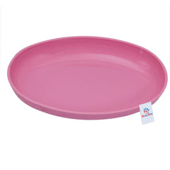 Heart Home 3 Pieces Plastic Small Oval Design Bowl for Serving Snacks, Salad, Food (Multi)-HEART11103