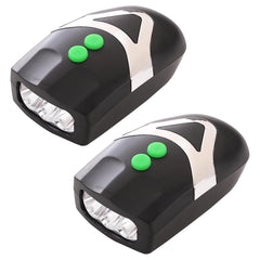 Kuber Industries Cycling Safety Lights|Bicycle Light Battery Powered|Fits On Any Road Bikes-Pack of 2 (Black)