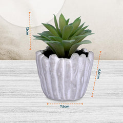 Kuber Industries Artificial Plants for Home D?cor|Natural Looking Indoor Fake Plants with Pot|Artificial Flowers for Decoration-Pack of 2 (Green)