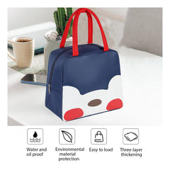 Kuber Industries Pack of 2 Lunch Bag | Lunch Bag for Office | Lunch Bag for College | Reusable Lunch Bag | Lunch Bag for Adults | Tiffin Lunch Bag with Handle | Printed | LYN11-NVY | Navy Blue