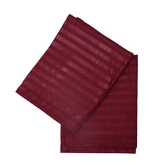 Heart Home Pillow Cover | Cotton Pillow Cover | Striped Pattern Pillow Cover | Soft Pillow Cover for Home | Pillow Cover for Bedroom | Set of 6 | Maroon