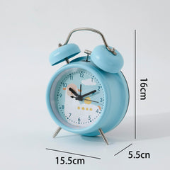Kuber Industries Timer Alarm Clock for Students & Heavy Sleepers | Study Table Watch for Kids Bedroom and Living Room | Baby Blue