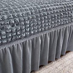 Kuber Industries Pack of 2 Sofa Cover | 3-Seater Sofa Cover | Sofa Chair Cover | Couch Cover for Hall | Universal Sofa Slipcover | Elastic Spandex Sofa Cover for Living Room | 3SSC004 | Silver Grey