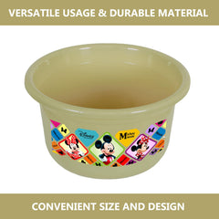 Heart Home Disney Check Bath Tub | Versatile Utility Gaint Tub | Plastic Bath Tub for Baby | Clothes Washing Tub For Bathroom | Feeding Pan Tub | TUB-25 LTR | Pack of 2 | Multi