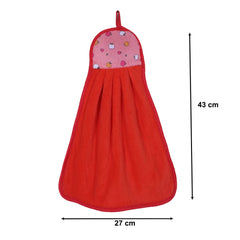 Heart Home Soft Cotton Super Absorbent Hanging Napkin|Hand Towel for Washbasin & Kitchen,Pack of 6,(Assorted)