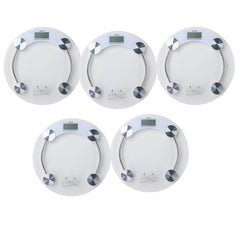 Kuber Industries Weighing Scale armoured glass|Weight Machine For Body Weight|Capicity "180" KG-Pack of 5 (Transparent)