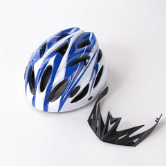 Kuber Industries Cycling Helmet with Detachable Visor|Helmet for Mountain, Road Bike & Skating|Breathable & Adjustable Bicycle Helmet|Ideal for Adults and Kid-Pack of 5 (White)