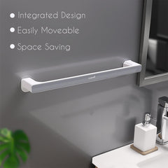 Kuber Industries (Set of 6) Large Self-Adhesive Bathroom Towel Holder & Hanger - Rod & Stand for Kitchen, Washroom without Drilling - Grey