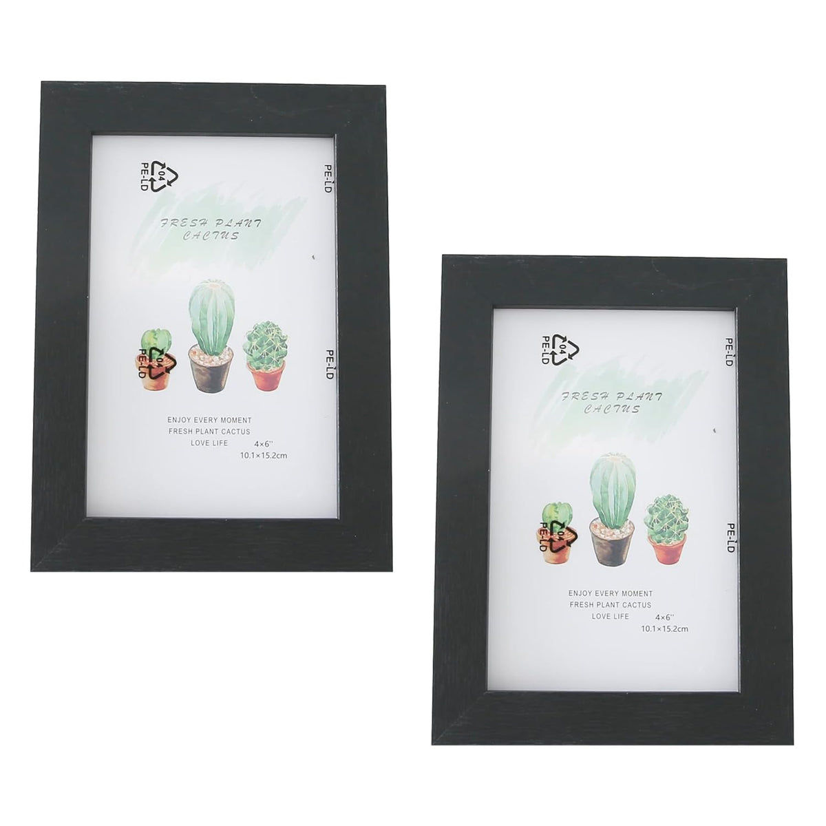 Kuber Industries Photo Frame For Home D?cor|Use Horizontal & Vertical|Crystal Clear Glass|Perfect For Home, Office And Shop "11.6x16.7CM"-Pack of 2 (Black)