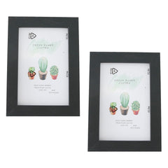 Kuber Industries Photo Frame For Home D?cor|Use Horizontal & Vertical|Crystal Clear Glass|Perfect For Home, Office And Shop "11.6x16.7CM"-Pack of 2 (Black)