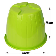 Heart Home Flower Pot | Flower Pots for Indoor & Outdoor | Plastic Pot for Gardening | Planter for Flower | Balcony Flower Pot with Drain Holes | Duro Flower Pot | 6 Inch | Pack of 2 | Green
